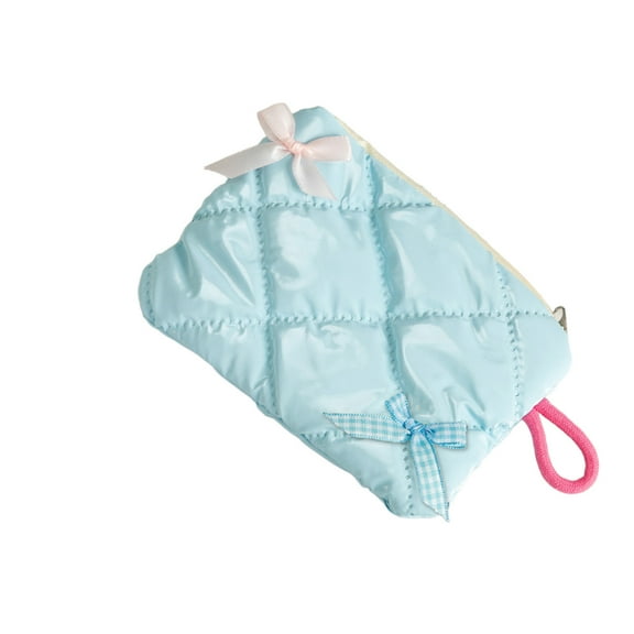 Mauxuk Portable Cosmetic Bag for Women, Waterproof Travel Makeup Pouch, Lightweight Polyester Organizer with Lanyard