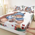 thumbnail image 5 of Erosebridal Squirrel Queen Sheets for Boys Girls, Cozy Winter Queen Sheet Sets, 4-Piece 1 Flat Sheet 1 Fitted Sheet and 2 Pillowcases, 5 of 6