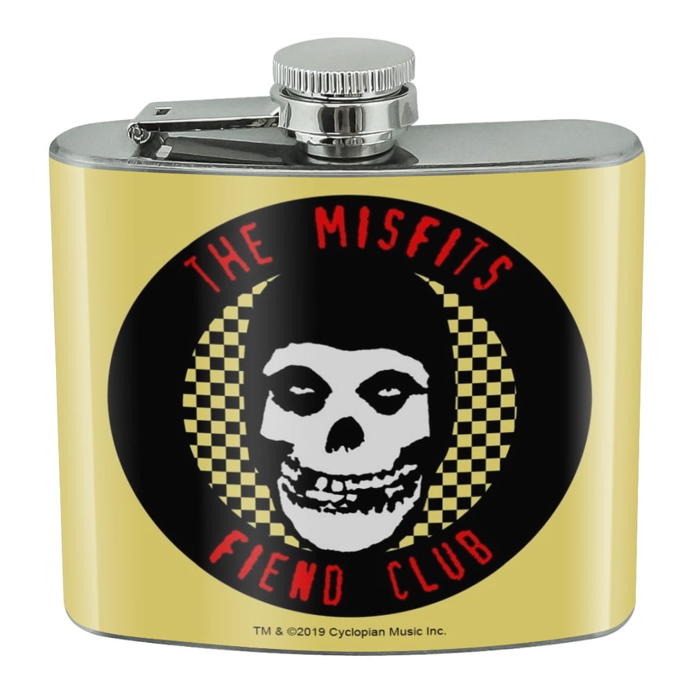 Misfits Fiend Club Logo Stainless Steel 5oz Hip Drink Kidney Flask Walmart Com Walmart Com