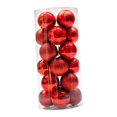 thumbnail image 2 of 24 Piezas De Bolas De Navidad Para Decoración De Fiestas, Suministros Para Inauguración De La Casa, Vacaciones, Color Rojo, 8 Cm Rojo 8 cm, 2 of 8