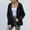 Black, variant on Dyfzdhu Women Zip up Jacket Trendy Solid Color Hooded Long Sleeve Loose Windbreaker With Pocket