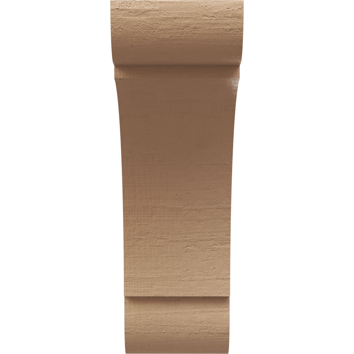 7"W x 14"D x 21"H Classic Olympic Rough Cedar Woodgrain TimberThane Corbel, Primed Tan