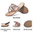 thumbnail image 3 of Ataiwee Women's Flat Slide Sandals, Fashion Strappy Braided Slip On Flat Summer Shoes., 3 of 6