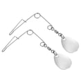 thumbnail image 1 of Unique Bargains 30Pcs Fishing Spinnerbait Wire with Blade, Medium-sized Water-drop, Silver Tone, 1 of 5