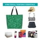 thumbnail image 4 of Balery Green Glitter Bolsa Tote Estilo Estético con Cremalleras, Bolsa de Hombro, Bolsa de Compras Grande y Plegable, 4 of 6