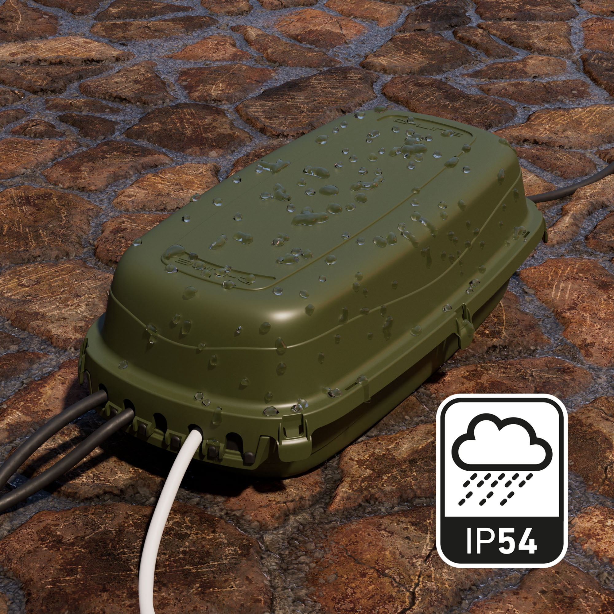 D-Line Outdoor Weatherproof Electrical Cable Box | Green