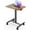 Rust Brown, variant on HarmonyStrings Small Standing Desk Mobile Portable Rolling Laptop PC Table on Wheels Adjustable Height Computer Workstation for Home Office, 19 Inch-White