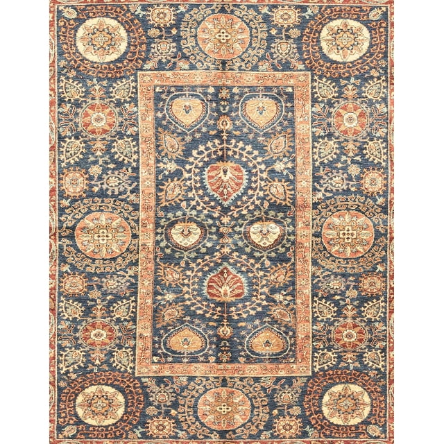 Ahgly Company Tapis d'Intérieur Rectangulaires Abstraits Jaunes de Style Oriental, 4 Pieds x 6 Pieds