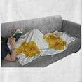 thumbnail image 6 of Yellow Flower Soft Flannel Fleece Throw Blanket, Gardening Themed Pattern Little Tender Primrose Primula Blossoms, Cozy Plush for Indoor and Outdoor Use, 50" x 60", Mustard White, by Ambesonne, 6 of 6