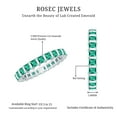 thumbnail image 6 of Rosec Jewels Lab Created Emerald Full Eternity Band Ring for Women - AAAA Quality, 925 Sterling Silver, US 3.00, 6 of 7