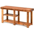 thumbnail image 1 of Costway 3-Tier Wood Shoe Rack Shoe Bench Freestanding Boots Storage Organizer Heavy-duty, 1 of 10