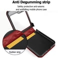 thumbnail image 4 of Crossbody Wallet Case for Samsung Galaxy Z Flip 5 Case with 2-Card Credit Card Holder Slot Shockproof Cover Slim Fit PU Leather Protective Phone Case for Women Men-Red, 4 of 12