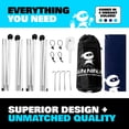 thumbnail image 3 of SUN NINJA Refugio para tienda de campaña de playa con protección UPF50+, incluye pala de arena, estacas para el suelo, postes de estabilidad, toldo desplegable al aire libre para acampar, pescar, dive, 3 of 5