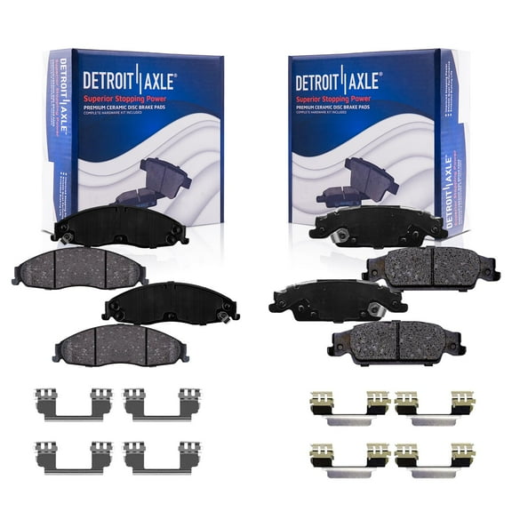Detroit Axle - Brake Pads for 2003-2007 Cadillac CTS 2005-2008 STS Pontiac Grand Prix Ceramic Brake Pads 2006 Front and Rear Replacement