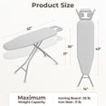 thumbnail image 4 of Yaheetech Full Size Foldable Ironing Board with 4-layer Pad, Gray & White, 4 of 8