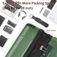 thumbnail image 6 of EUROCO 24" Hardshell Checked Luggage, ABS Expandable Suitcase with TSA Lock and Double Spinner Wheels,Lightweight Durable luggage,Green, 6 of 9