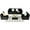 Black, variant on Costway 6PCS Patio Rattan Furniture Set Cushioned Sofa Coffee Table Turquoise