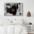 thumbnail image 2 of PixonSign Canvas Print Wall Art Red X Industrial Print Abstract Shapes Digital Art Modern Art Alternative Dramatic Multicolor Dark for Living Room, Bedroom, Office - 32"x48", 2 of 5