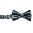 thumbnail image 3 of 6pc  Boy Formal Necktie Black & White Suit Set Satin Bow tie Baby Sm-20 Teen, 3 of 4