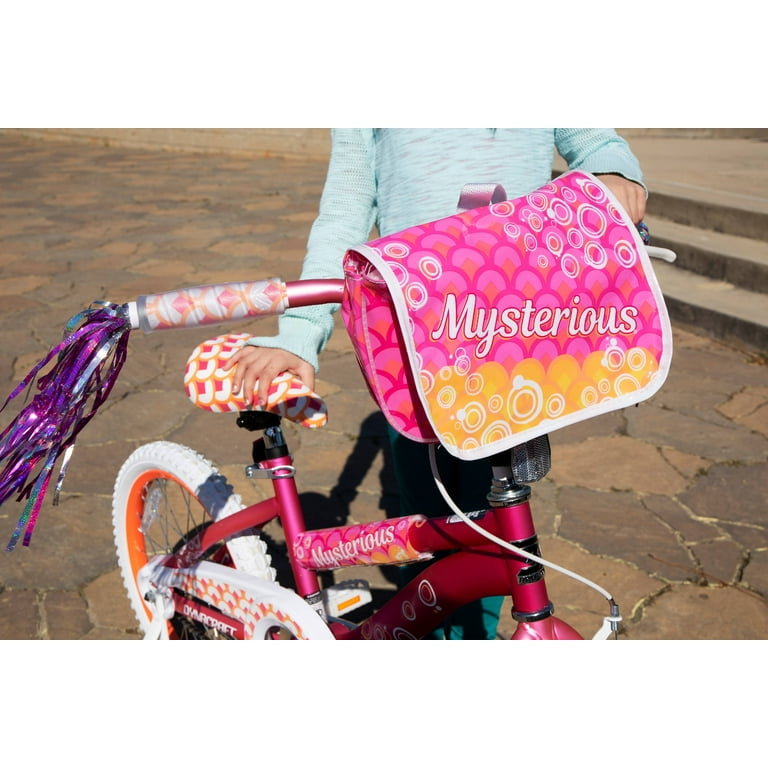 18 Dynacraft Girls Mysterious Bike with Handlebar bag and Streamers