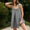 Miluxas Overall Shorts for Women Clearance Summer Casual Loose Linen
