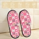 thumbnail image 2 of Fotbe Pink Christmas Cheer Pantuflas Peludas para Mujer con Estampado, Zapatillas de Peluche, Zapatos de Invierno para Casa, Uso Interior y Exterior-Medium, 2 of 8