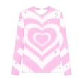 thumbnail image 4 of BLVB Girls Valentine Shirts Casual Basic Tees Long Sleeve Crewneck Heart Tops Blouse for Kids 3-14T, 4 of 5