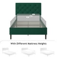 thumbnail image 5 of 4 EVER WINNER Twin Bed Frame, Twin Upholstered Platform Bed with Button Tufted Headboard, Twin Size Bed Frame, Green, 5 of 7