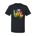thumbnail image 2 of Wild Bobby, Colorful Rainbow Paint Love Streetwear Men's Graphic T-Shirt, Black, Small, 2 of 3