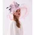thumbnail image 4 of Women Organza Fascinator Hat Floral Tea Party Wedding Hat, 4 of 6