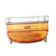 thumbnail image 5 of Caja de almacenamiento de cosméticos de 3 niveles, organizador de maquillaje, caja de almacenamiento de mesa para baño Naranja, 5 of 9