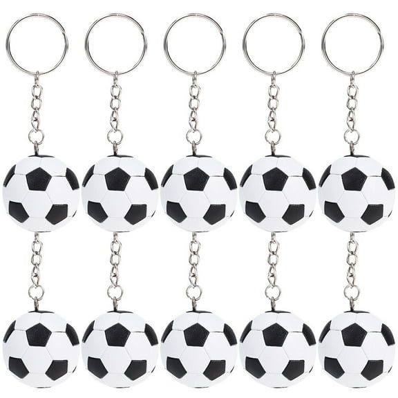 10pcs Soccer Keychains Key Sports Pendants Keychains Key Hanging Ornaments