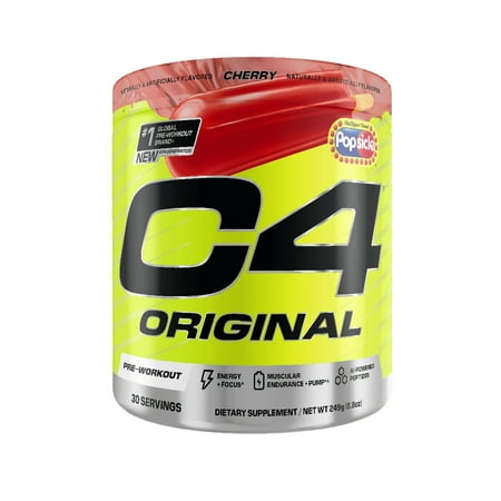 C4 Original Pre-Workout Powder, Cherry Popsicle Flavor, 30 Servings