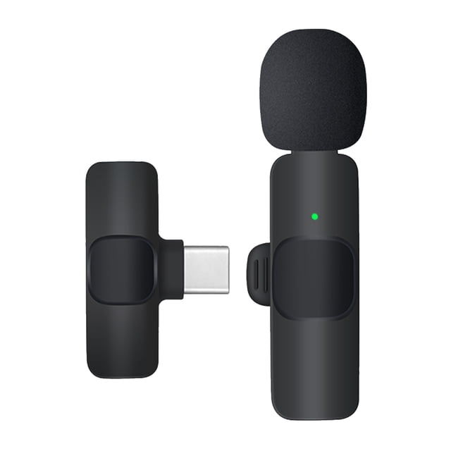 Microphone Lavalier Sans Fil pour Téléphone Intelligent Clip-on Téléphone Micro Sans Fil Réduction de Bruit Plug-Play Micro Sans Fil pour Enregistrement Vlog Diffusion en Direct Pas d'Application Nécessaire