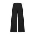 thumbnail image 5 of Inleife Women's Solid Wide Leg Sweatpants Drawstring Elastic Waisted Pants Casual Trousers with Pockets, 5 of 6