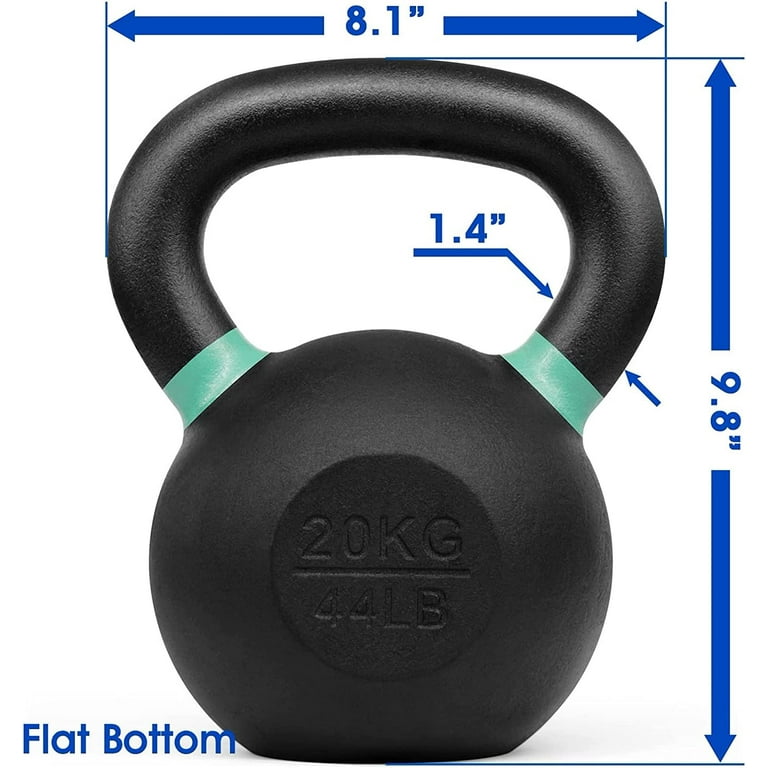 Yes4All 20kg / 44lb Powder Coated Kettlebell, Single - Walmart.com