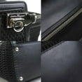 thumbnail image 4 of Pre-Owned Salvatore Ferragamo Gancini handbag in satin leather and black for women... (Good), 4 of 5