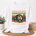 thumbnail image 3 of First Of All I'm A Delight Funny Opossum T-Shirt, Retro Sarcastic Graphic Tee, Unisex Cotton Shirt, 3 of 9