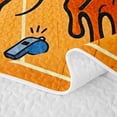thumbnail image 5 of meiyoeat Dripping Basketball Quilt King for Boys, Orange Number 67 King Coverlet Set, 3-Piece, 1 Comforter and 2 Pillowcases, 5 of 7