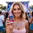 thumbnail image 4 of 4th Of July Red White And Blue Body Glitter Stick With Star Sequins Patriotic Makeup Gel For Women Festival Party Concert Face And Body Sparkle Decorations, 4 of 9
