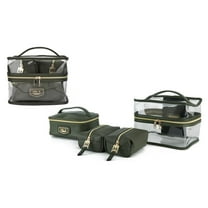 MKF Collection Emma Women's Cosmetic Bag, Sleek Makeup Purse Handbag by Mia K - Olive