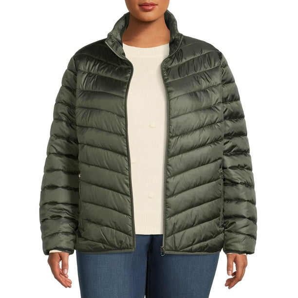 Big Chill Women's Plus Size Packable Puffer Jacket - Walmart.com