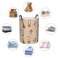 thumbnail image 4 of Laundry Basket, Cute Dog Puppy Striped Waterproof Laundry Hamper With Padded Handles, Clothes Hamper For Laundry, Bedroom, Dorm, Towels, Laundry Bin Easy Storage, 4 of 8