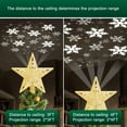 thumbnail image 3 of Christmas Tree Topper with LED Rotating Projector Light, Gold Star with 6 Slides, Snowflake Theme Holiday Decoration for Xmas & New Year, 3 of 9
