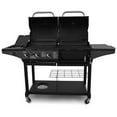 thumbnail image 4 of Charbroil Deluxe Charcoal & Gas Combination Cart Grill, 4 of 9