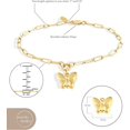 thumbnail image 6 of Jewelry Atelier Gold Filled Bracelet Collection – 14K Yellow Gold Filled Dangle/Pendant Bracelet with Solid Clip Chain for Women (Different Sizes and Styles with Extension/Adjustable Chain), 6 of 6