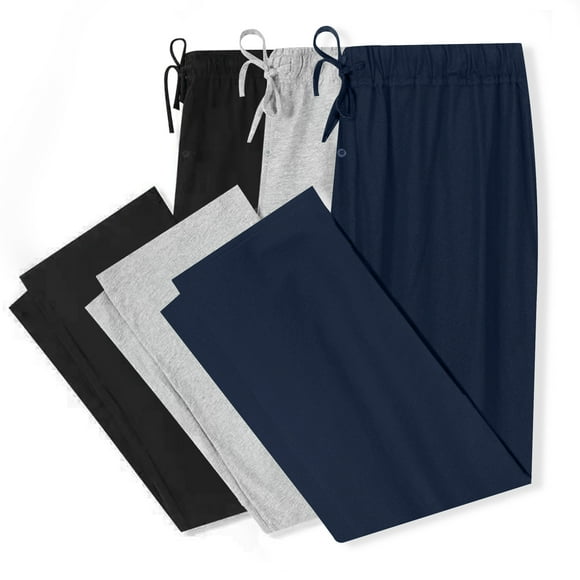 U2SKIIN Mens Cotton Pajama Pants, Soft Lightweight Lounge Sleepwear Pj Bottoms with Pockets
