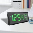 thumbnail image 3 of GROWTH TANK Digital Wall Clock, Large Display Calendar Alarm Day Clock with Temperature, USB green, 3 of 9