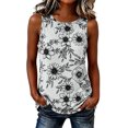 thumbnail image 2 of Yteetum Women's Summer Tank Tops Sleeveless Crewneck Floral Printed Shirts Womens Casual Loose Fits Lightweight Comfy Tanks, 2 of 5
