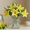 thumbnail image 2 of 9 Pcs Artificial Lily Flowers for Easter Realistic White Fake Tiger Lilies Spring Wedding Table Centerpiece Home Decorations, 2 of 8